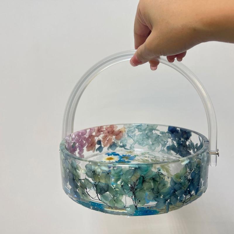 Große Runde Box Behälter Silikonform Mit Handheld Set Aufbewahrung Geschenk Schmuckstück Make-up Halter Harzform Schmuck Süßigkeiten