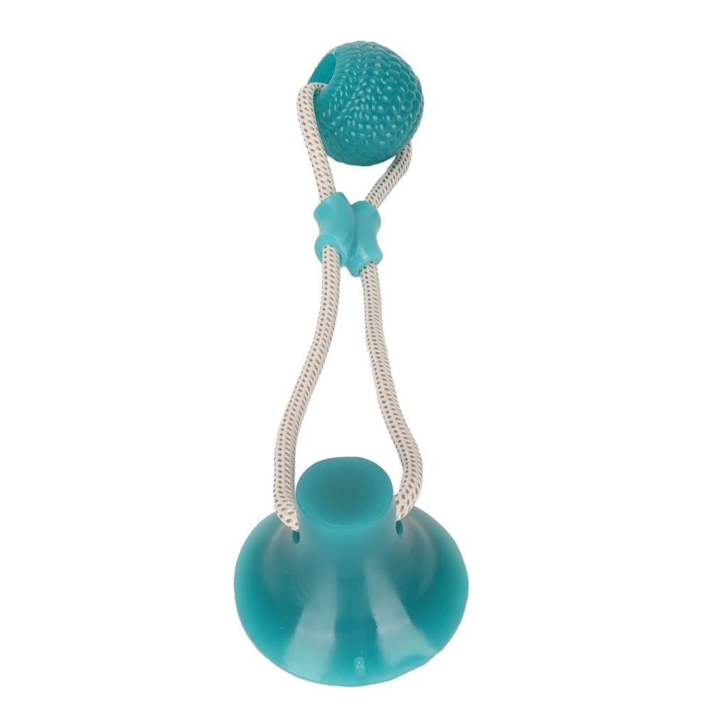 Braided Rope Suction Cup Dog Toy Flexible Rubber Dog Molar Chew Toy Interactive Training Suction Cup Tug Toy