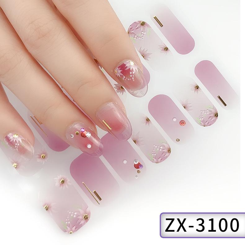 Three-dimensional Waterproof No-bake Gel Nail Varnish Film All Stick Japanese and Korean Wind Spring and Summer Nail Film Paper Nail Film Paper