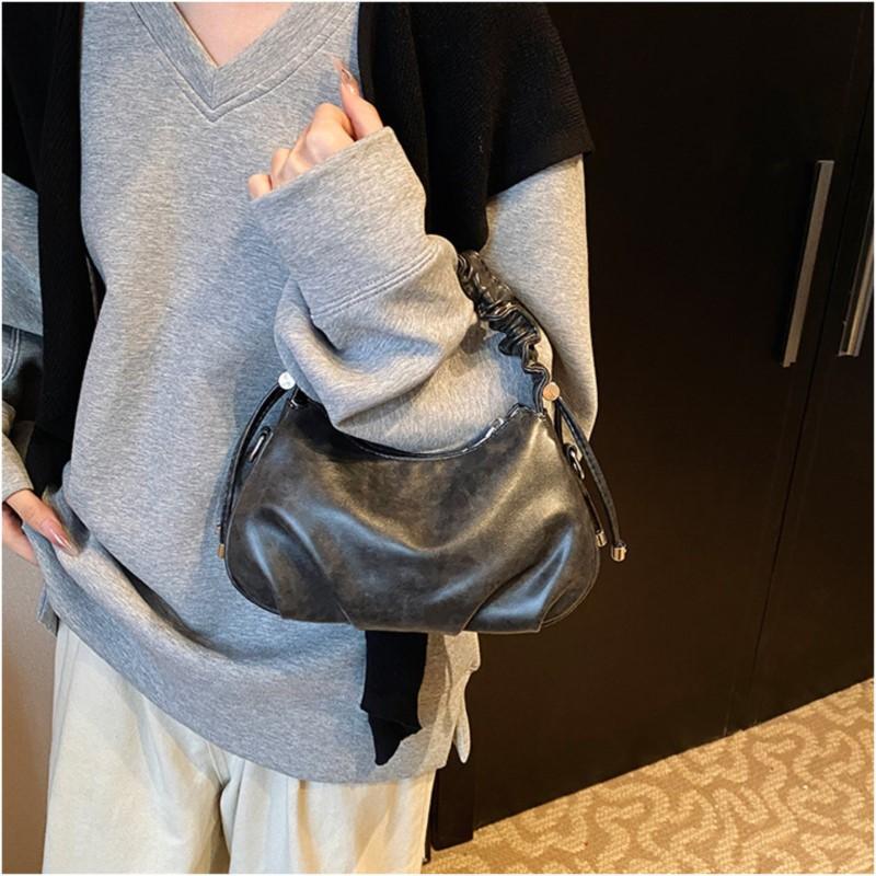 Small   Leather Crossbody Bags for Women New Fashion Autumn Winter Luxury Shoulder Bags Simple Short Handle Bags
