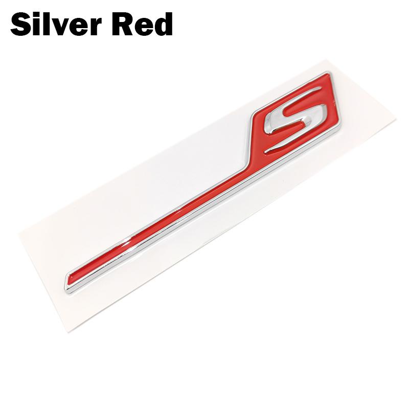 New ABS S Badge Car Rear Emblem Sticker for Mercedes Benz W117 Cla45 W205 C63 W212 E63 W207 W176 A45 X156 Gla45 AMG Styling