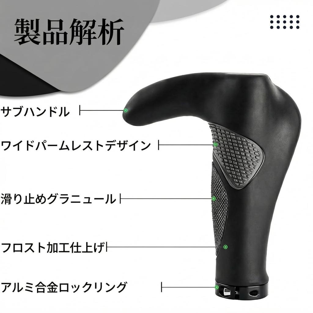 YEWILD Bicycle Grip, Handlebar Grip, Ergo Grip, Ergonomic, Shock Absorption,