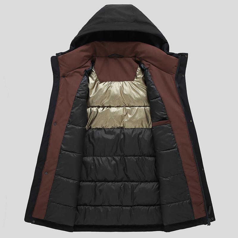 Płaszcze Zimowe Ciepłe dla Mężczyzn Plus Size 4XL-11XL Parki z Kapturem Wodoodporne Casualowe Oversize Grube Kurtki Męskie