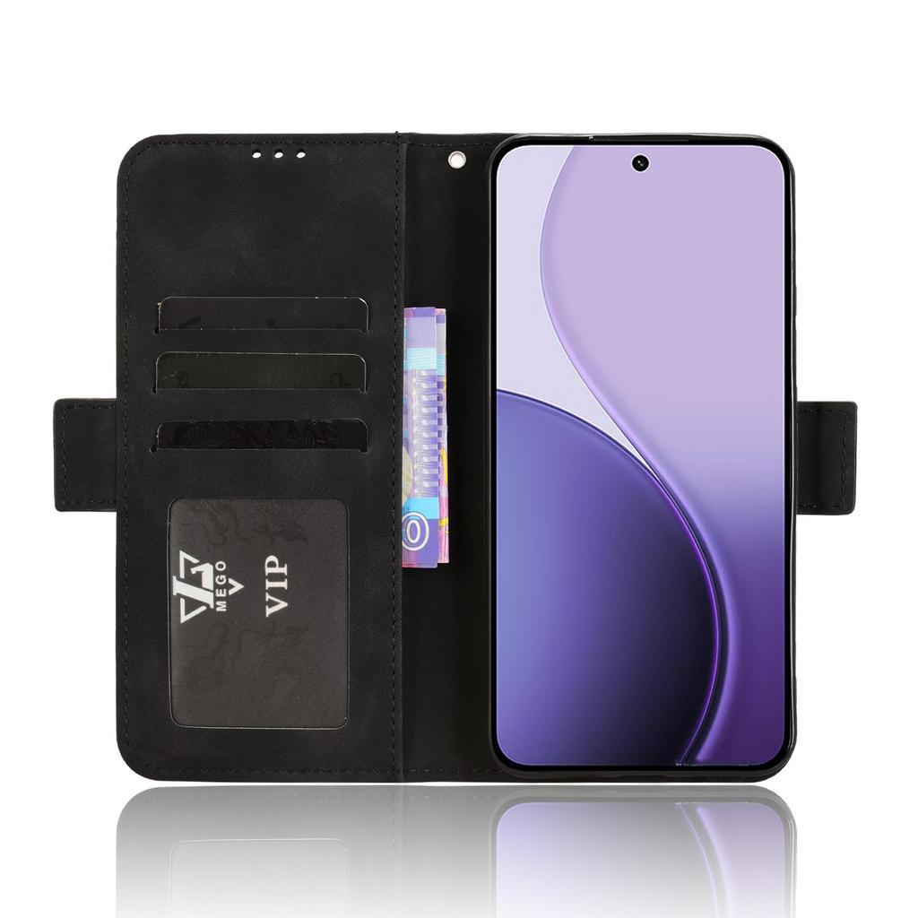 For Oppo Reno14 Pro 5G (Global) Leather Case Phone Wallet Cover with Multiple Card Slots
