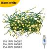 USB Dark Green LED Firecracker Light with 8 Flashing Modes for Decorating Christmas Trees, Ceilings Bedrooms, Windows