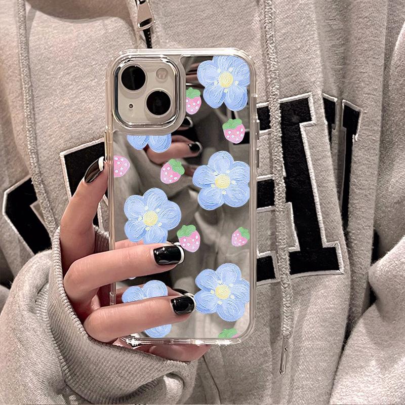 მობილური ტელეფონის ქეისები iPhone 11 13 XR 15 Pro Max 12 14 Pro Max Case iPhone 16 XS Max Mirror დამცავი ქეისი Mirror Exquisite Cartoon წყალგამძლე
