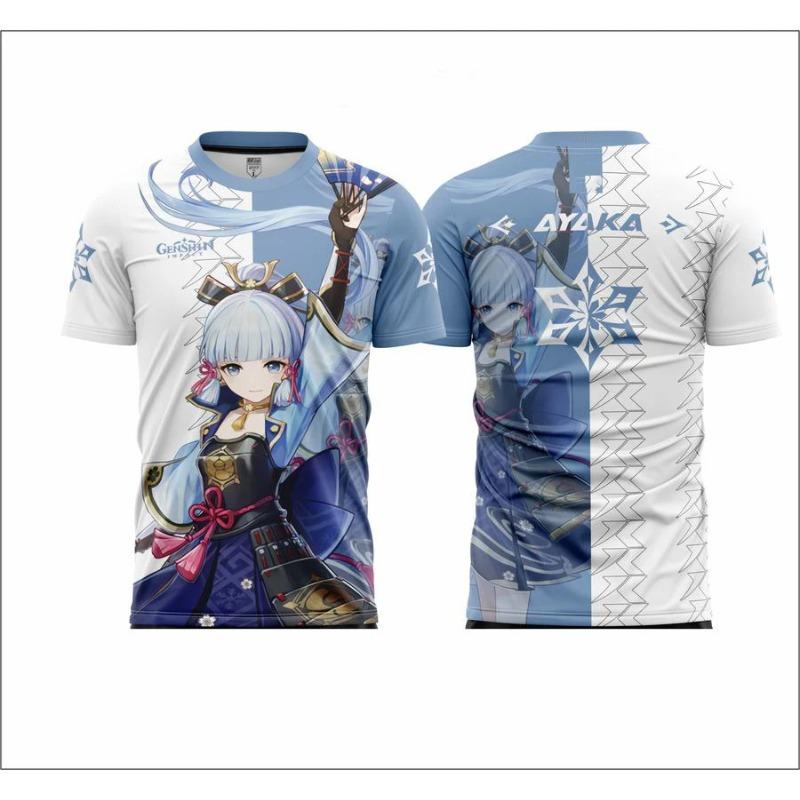 New Popular Anime Games Genshin Impact 3D T-shirt Fashion Yae Miko Print Short Sleeve t shirts Harajuku Y2k Tops Summer Clothing