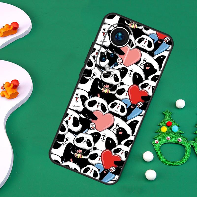 Cute Panda Case For Honor 200 Pro X9c X9b X9a X8a X8b X7a X6a X8 X9 50 70 90 Magic 5 6 7 Lite Cover