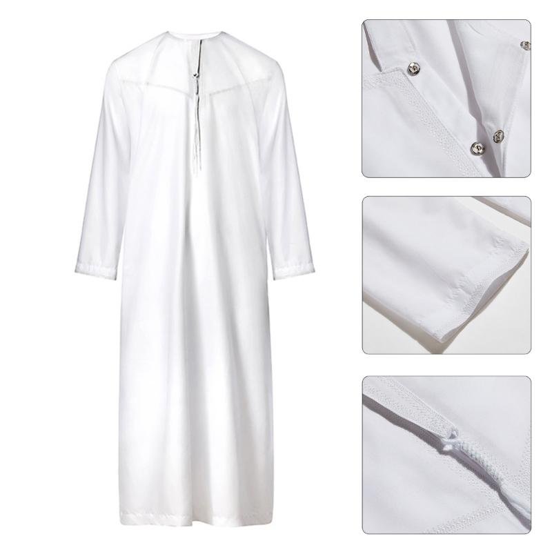 Mens Muslims Ramadans Dress Abaya Party Evening Gown Robe Prayer Garment Shirt