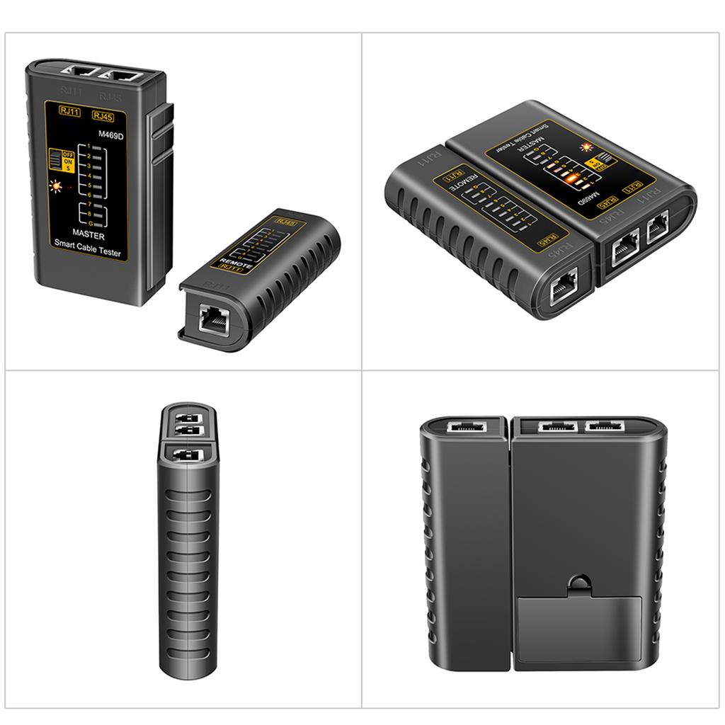 M469D   Cable Tester Pairing Instrument for RJ11 RJ45 Telephone Lines with LED Indicator, On-off CheckingCelsius Shielded   CableCel