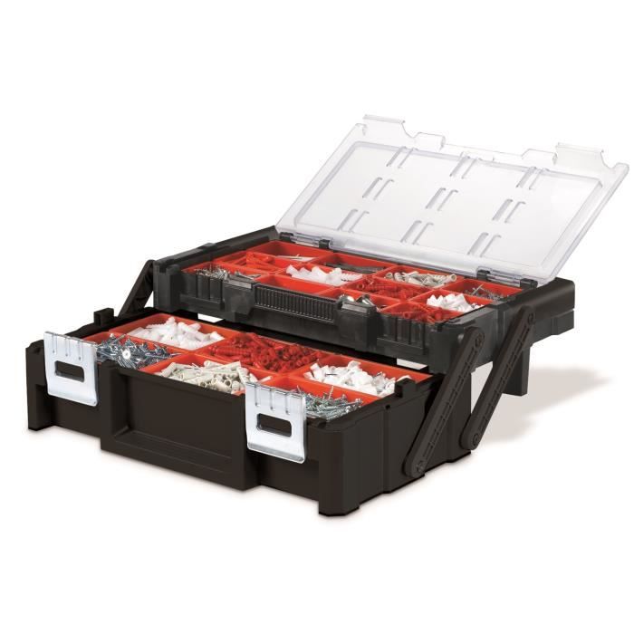 Boîte de 18 "avec 18 compartiments Cantilever Keter