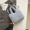 Fashionable Furry Crossbody Bag, Plush Bucket Bag, Hand-held Small Handbag