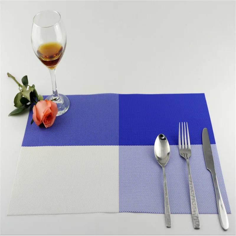 1Pc 30x45cm Heat Insulation PVC Placemats Durable Dining Table Pads Hotel Banquet Restaurant Kitchen Decor