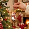 Winter Holiday Door Decorations 12/24/36Pcs Gingerbread Christmas Outdoor Decorations, Hanging Ornaments, 2D Double Sided Wooden Tree Xmas Decor