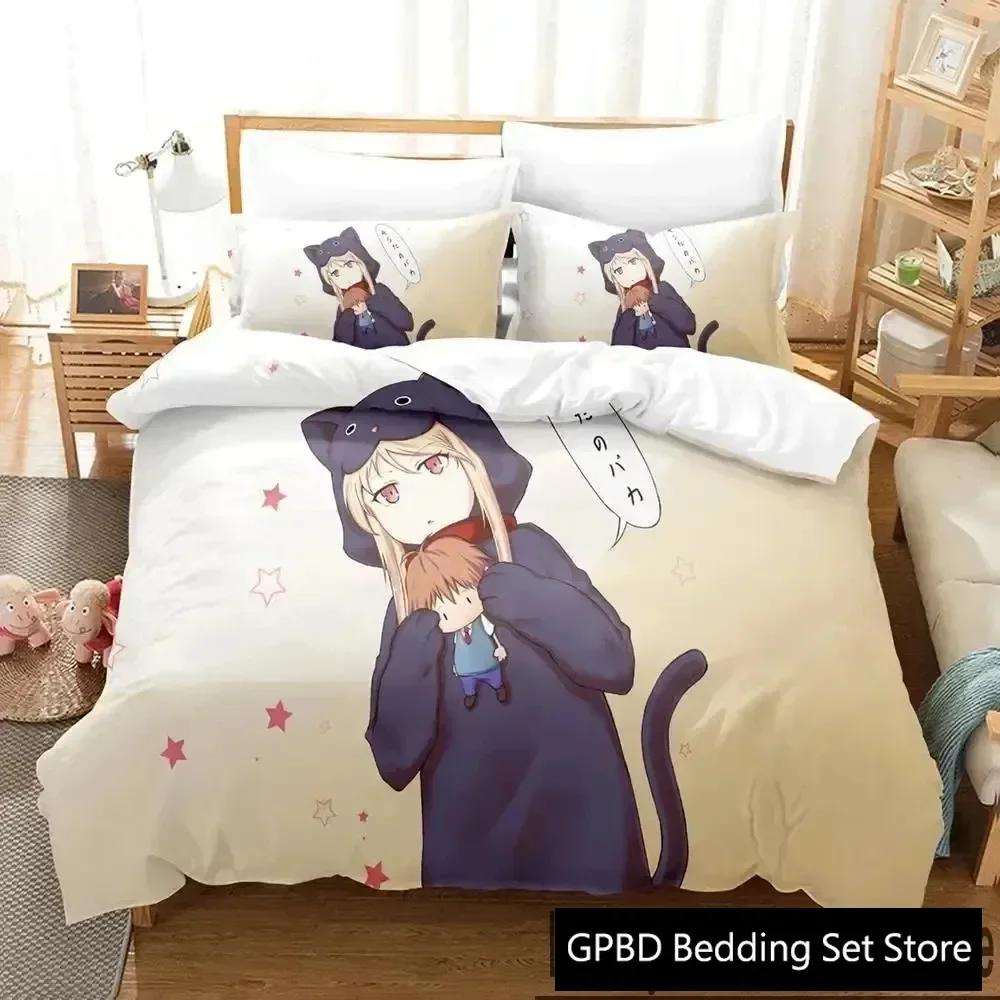 3D Print Anime The Pet Girl of Sakurasou Mashiro Shiina Comfortable Duvet Quilt Cover Pillowcase Bedding Set Children Bedroom