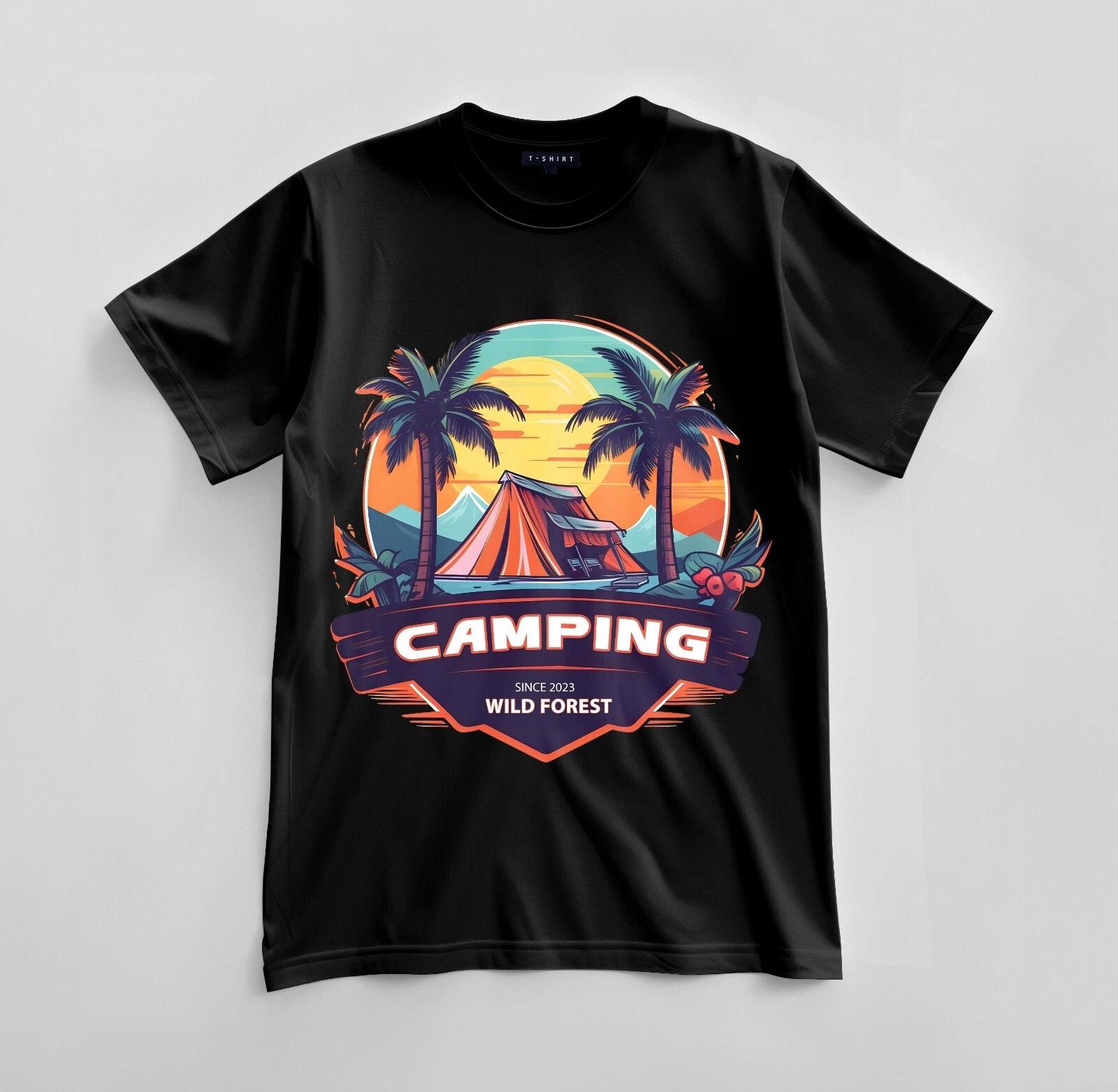 Custom Outdoor Escape Graphic T-shirt Design Unisex Jersey Short Sleeve Tee S