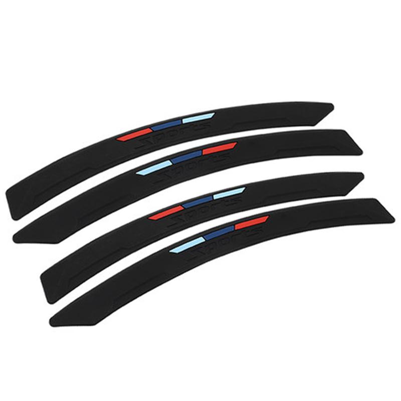 

40X3,8 см обод колеса автомобиля, защита для бровей, молдинги для колесных арок, резиновые наклейки, декоративная полоса, защита для бампера, защита Black 4PCS