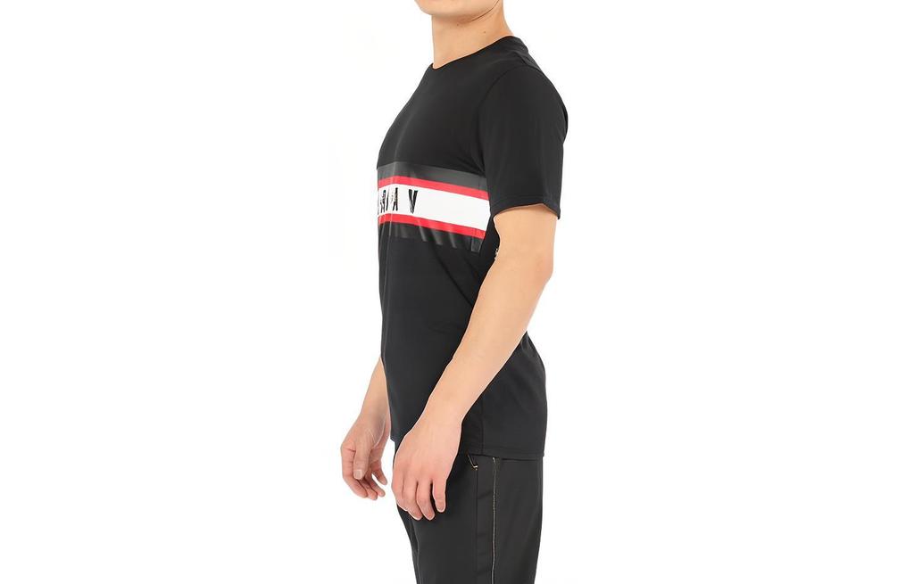 Jordan T Shirts Men's Black Crew Neck Moderate Straight Fit 939619-010