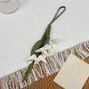 1Pcs Leather Keychain Multi-Color Hanger Flower Pu Leather Pendant Handmade Car Keyring Creative Cartoon Bag Ornament