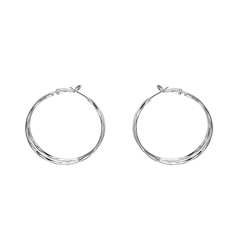 Elegant High-End Hoop Earrings for Women – Fashionable, Lightweight, and Perfect for Larger Faces