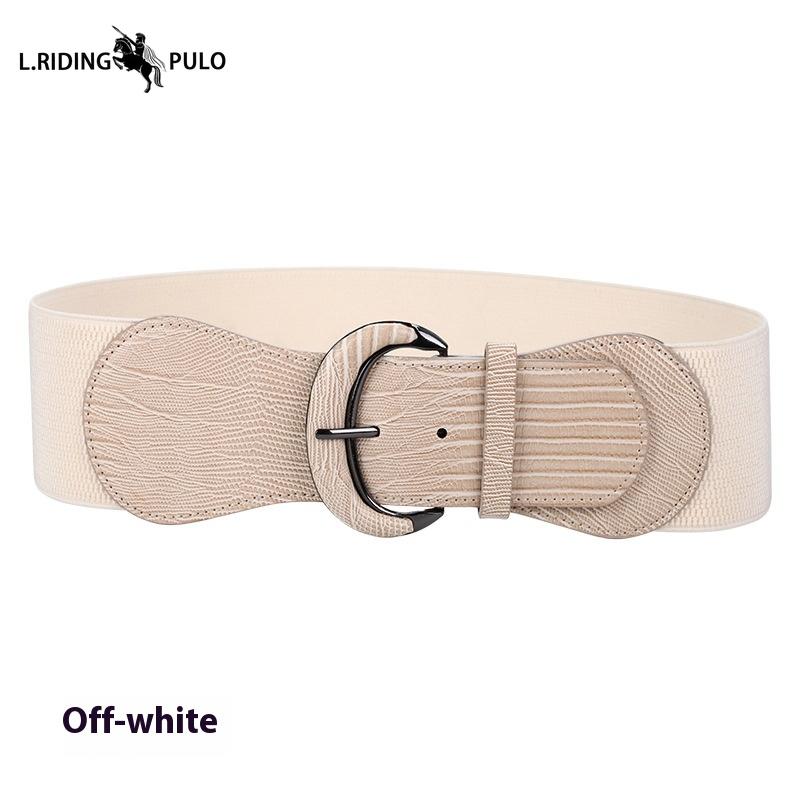 

Модный пояс Платье Женский пояс Кожаная пряжка Анималистичный принт Эластичный широкий пояс 103cm