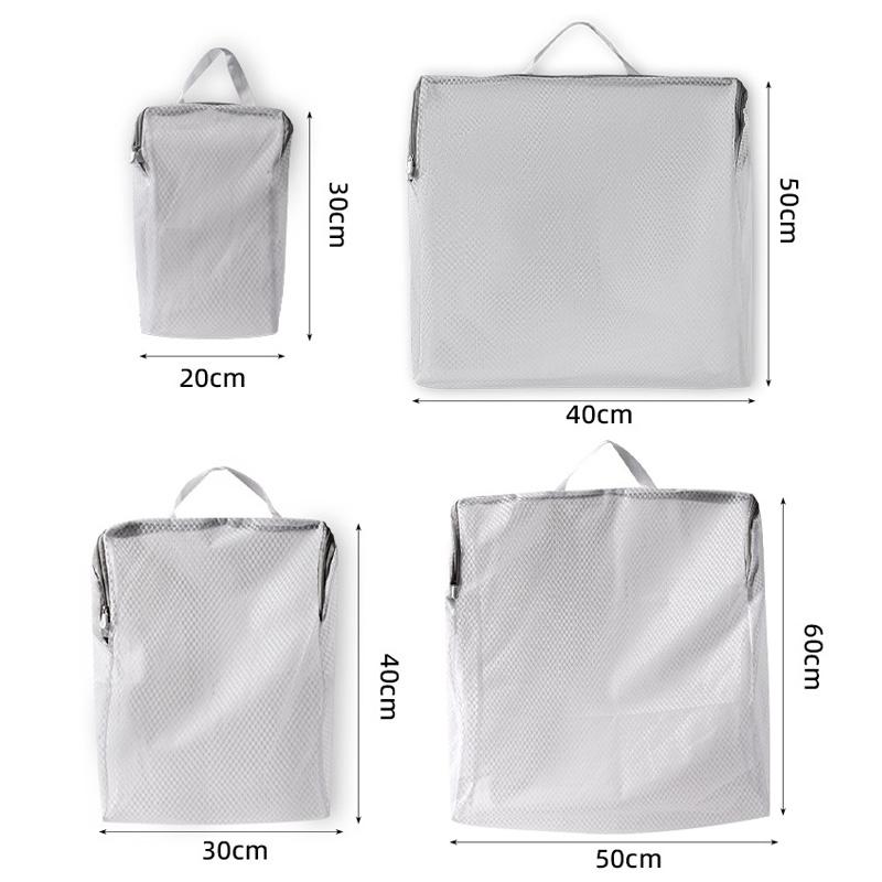 4PCS Mesh Washing Machine Laundry Bag Foldable Thicken Laundry Storage Bags Reusable Washing Machine Clothing Care Wash Bag