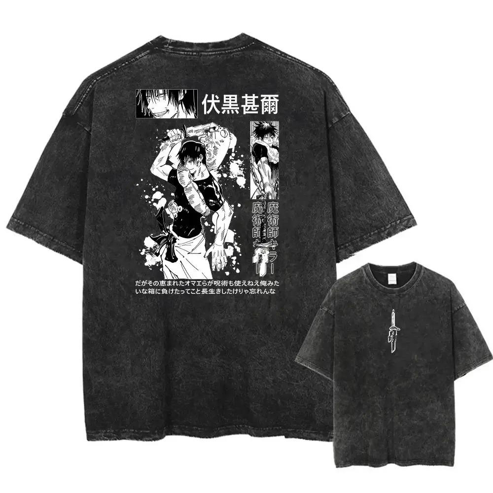 2026 New Arrival Unisex Clothes Tee Shirt Homme Y2k Graphic T-Shirts Unisex Tshirt for Unisex Ropa Hombre Washed Acid Japanese Anime