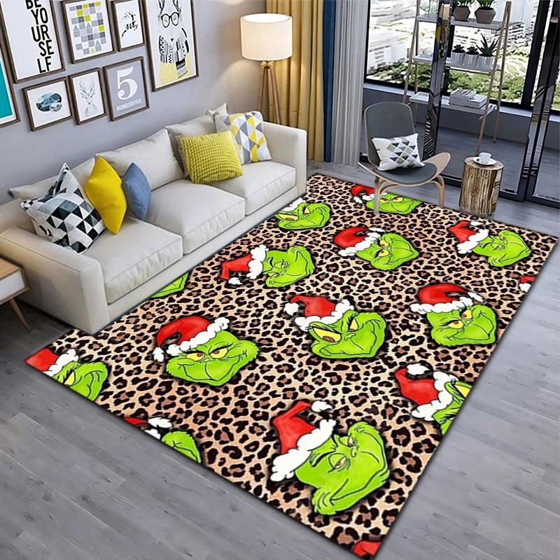 Regalo di Natale Commedia Come il Grinch rubò il Natale tappeto casa soggiorno decorazione tavolo e sedie tappeto antiscivolo porta A11