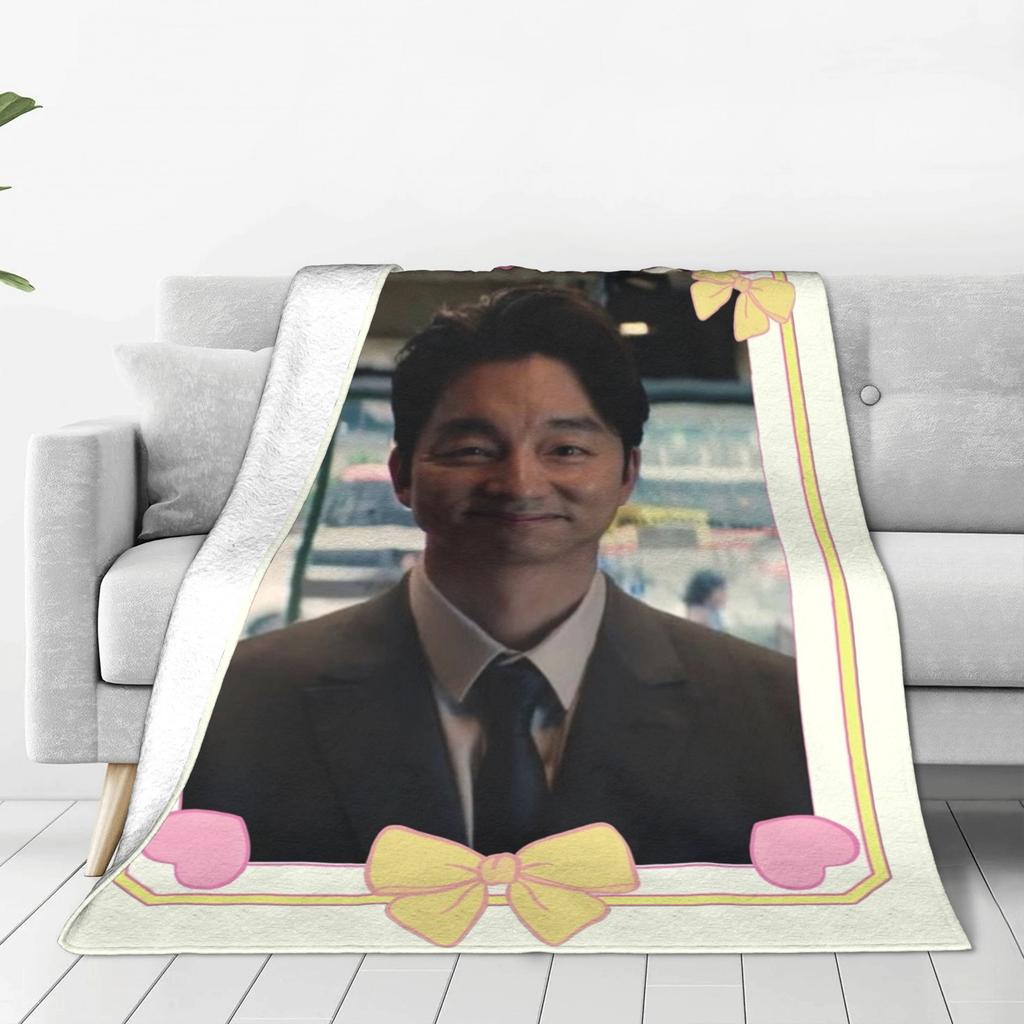 Gong Yoo Kpop Blanket Plush Awesome Warm Throw Blanket for Bedding Lounge Autumn/Winter,