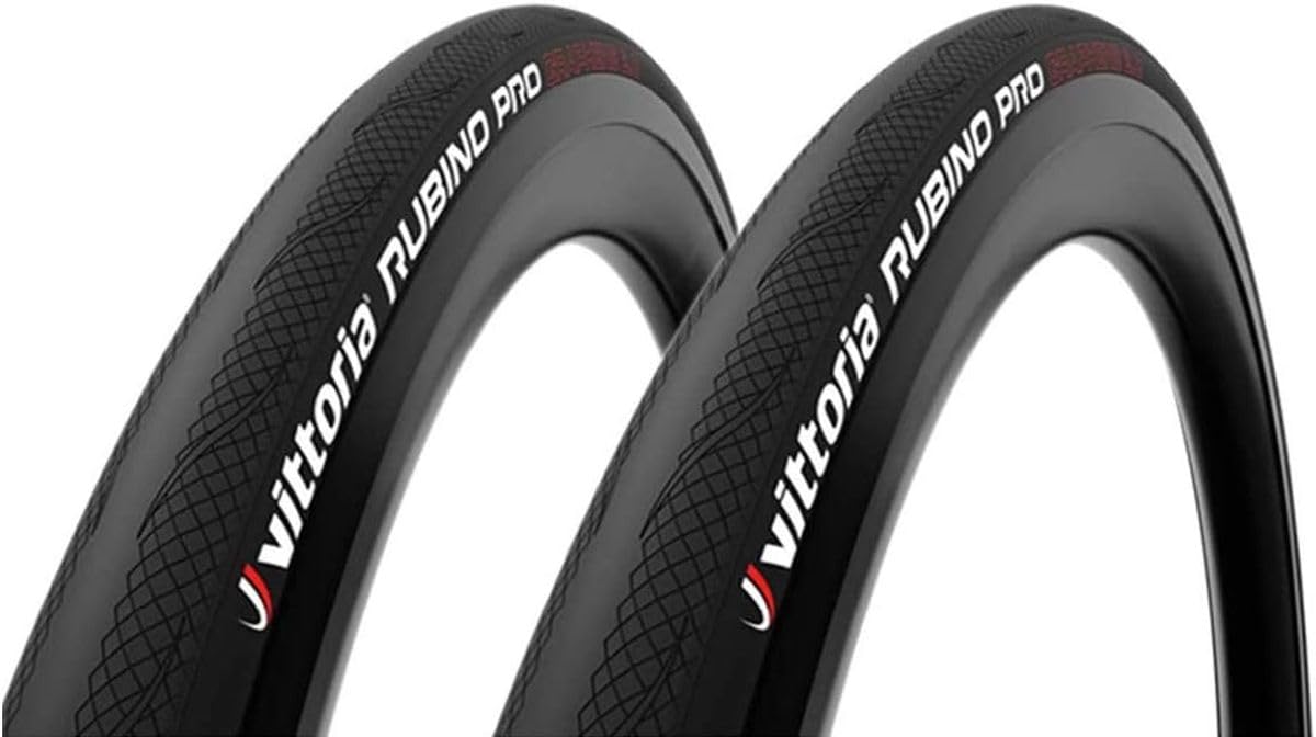 Set of 2 Vittoria RUBINO PRO G2.0 Clincher Tires 700c (700x23c, Full Black) [Parallel Import]