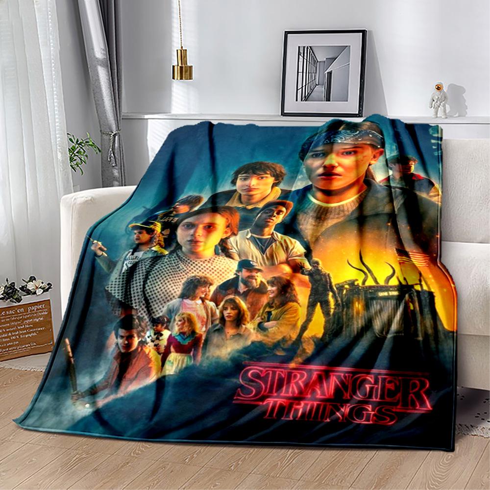 Stranger Things Blanket Suitable for sofas,travel, living rooms also a good gift for friends and family Suitable for all seasons.