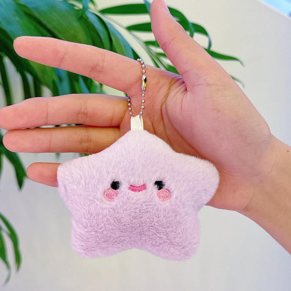 Plush Smiley Star Doll Keychain & Backpack Charm