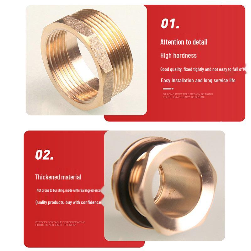 Popular 4-Point Brass Tee Connector: 1/2 Inch Copper Elbow with Inner/Outer Thread for Water Pipe Repair.