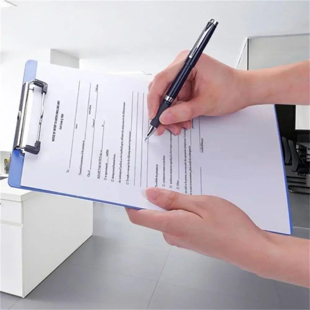 1Pcs Blue Writing Pad Board A4/A5/A6 Menu Bill Folder New Clip File Organize  Paper Ticket Storage