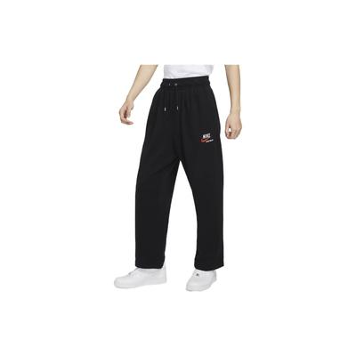 Embroidered Logo Solid Color Drawstring Casual Sweatpants Men Bottoms Black DX8186-010