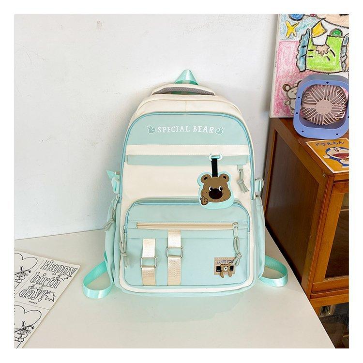 Schoolbag Mori ins Simple contrasting colors Large capacity High value Versatile schoolbag Junior high school students College students Backpack