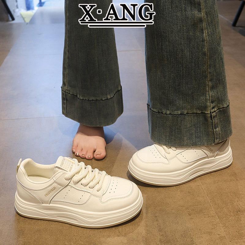 The first layer of cowhide little white shoes women's new autumn shoes women's versatile board shoes lightweight casual sports shoes