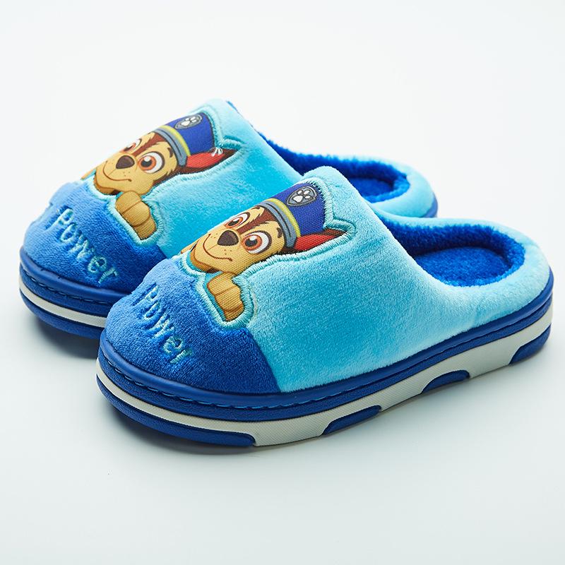 Paw Patrol Kids' Slippers, Autumn/Winter, Non-Slip Cotton, Cartoon Design, Warm and Cute, for Boys & Girls Aged 10+