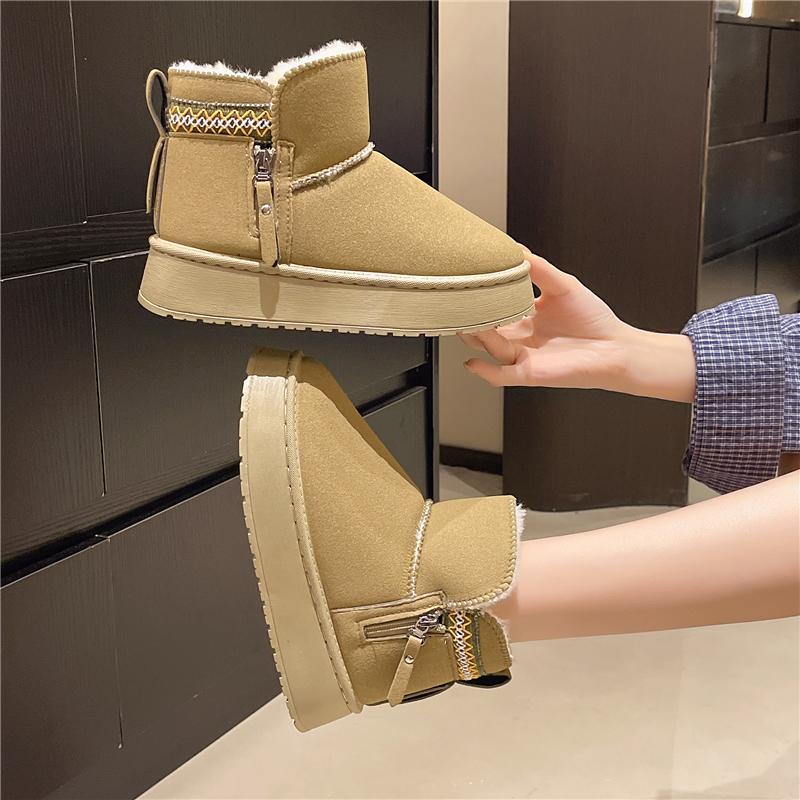 

Модные ботинки на платформе для снега, зимние, для улицы, с интегрированным мехом, холодостойкие, с флисовой подкладкой, утепленные, теплые, нескользящие, хлопковые ботинки 42 армия зеленый