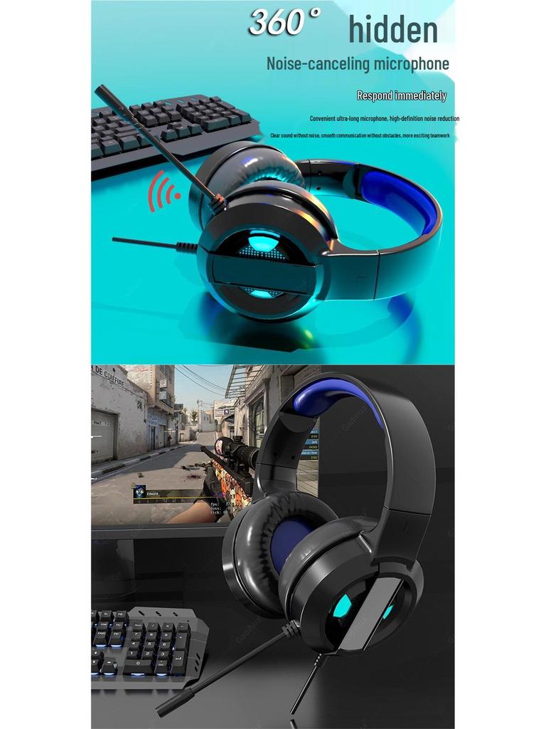 7.1 Channel Over-Ear Gaming Headset with USB and Microphone