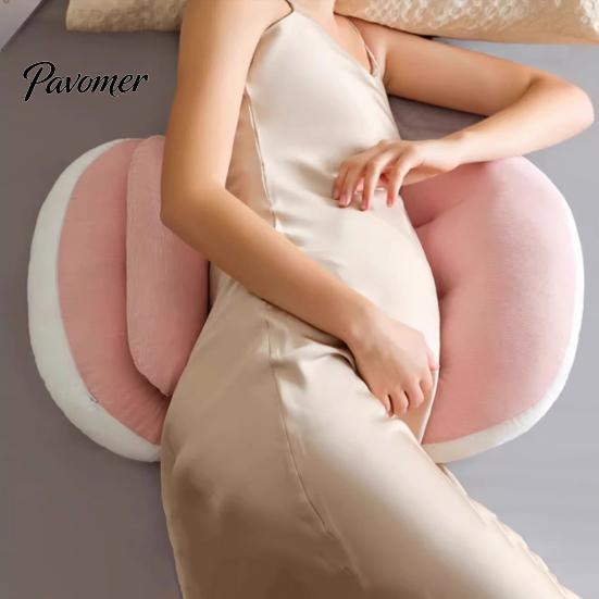 Rapid Recovery Pregnancy Support Pillow with Adjustable Belly Wedge Travel-friendly Pregnant Ergonomic Design Abdomen Back Body Portable