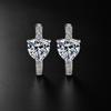 Heart Shape Moissanite Hoop Earrings 925 Sterling Silver Huggie Earring Dainty Love Heart Moissanite Jewelry for Gift Women