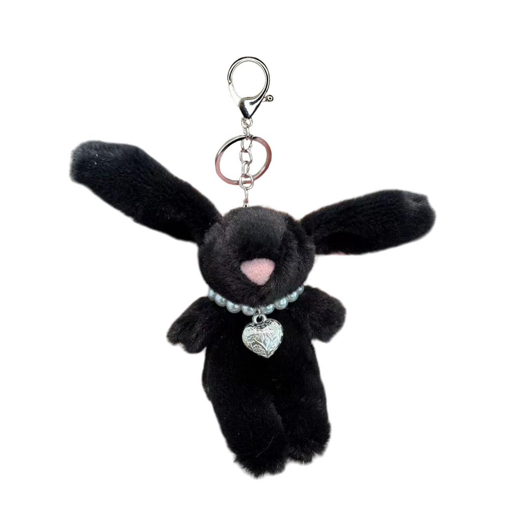 Lovely Plush Rabbit Charm Keychains Sweet Pendant Car Keyring Backpack Decoration Fashion Jewelry for Women Girls