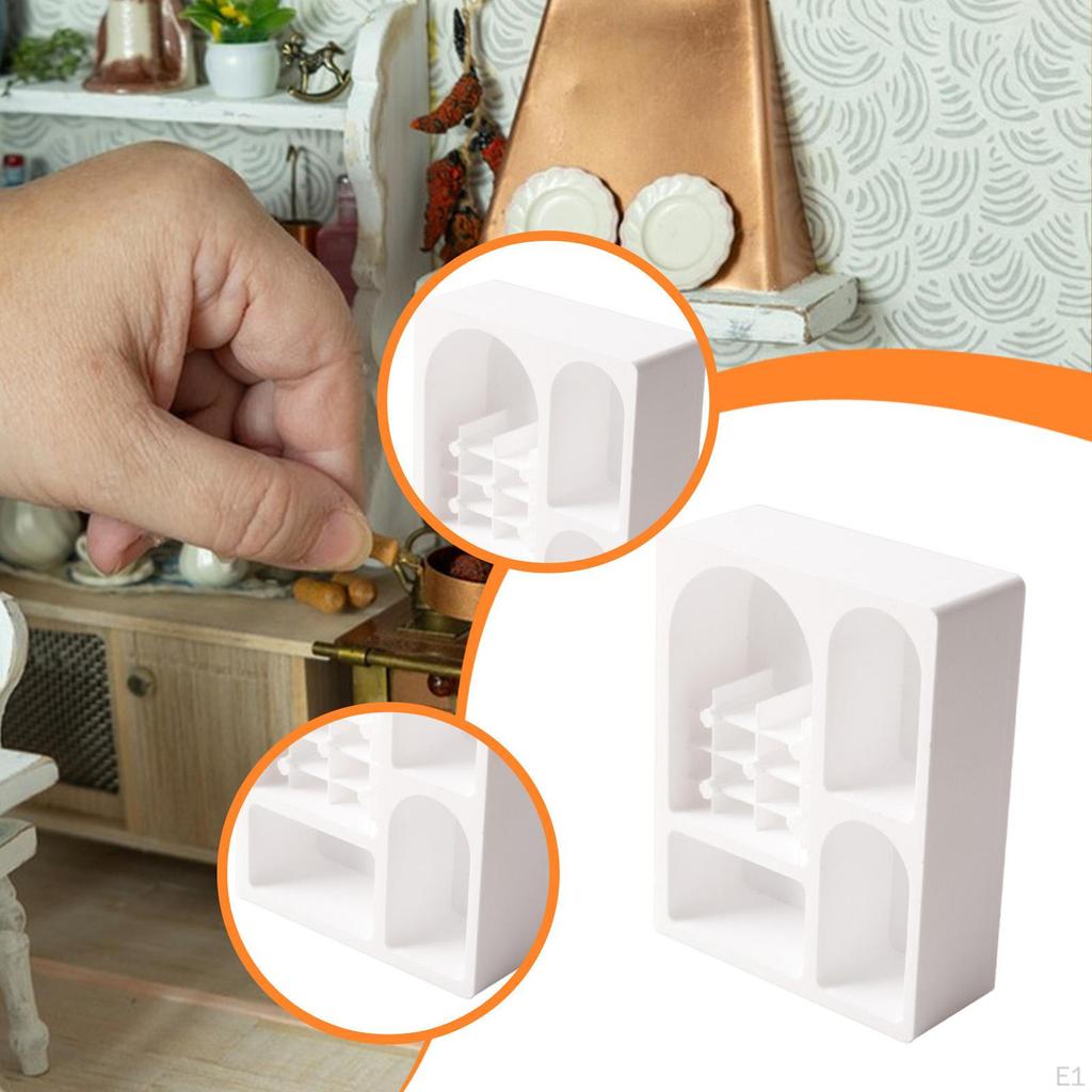 1:12 Miniature Cupboard Dollhouse Bookshelf Display Showcase Doll House Cabinet Mini Furniture