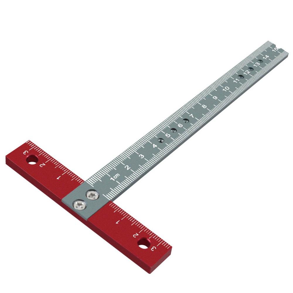 6 Inch Size Woodworking Scribing Ruler Aluminum Alloy Metal T Square Art Framing and DIY
