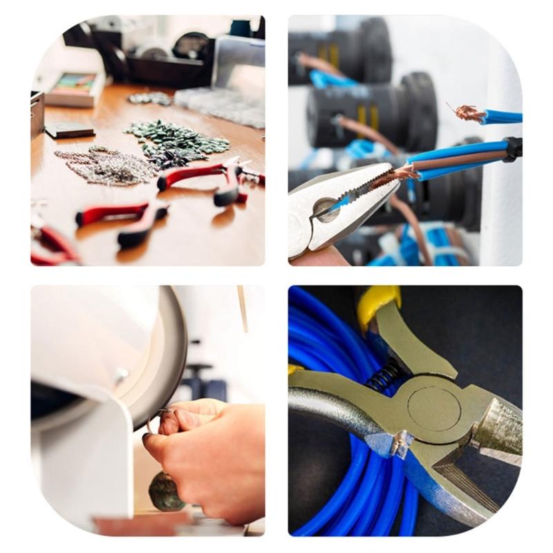 3pcs Alloy Jewelry Pliers Kit for DIY Crafters Needle Nose/Diagonal/Round Nose Pliers Wire Cutter Beading Supplies