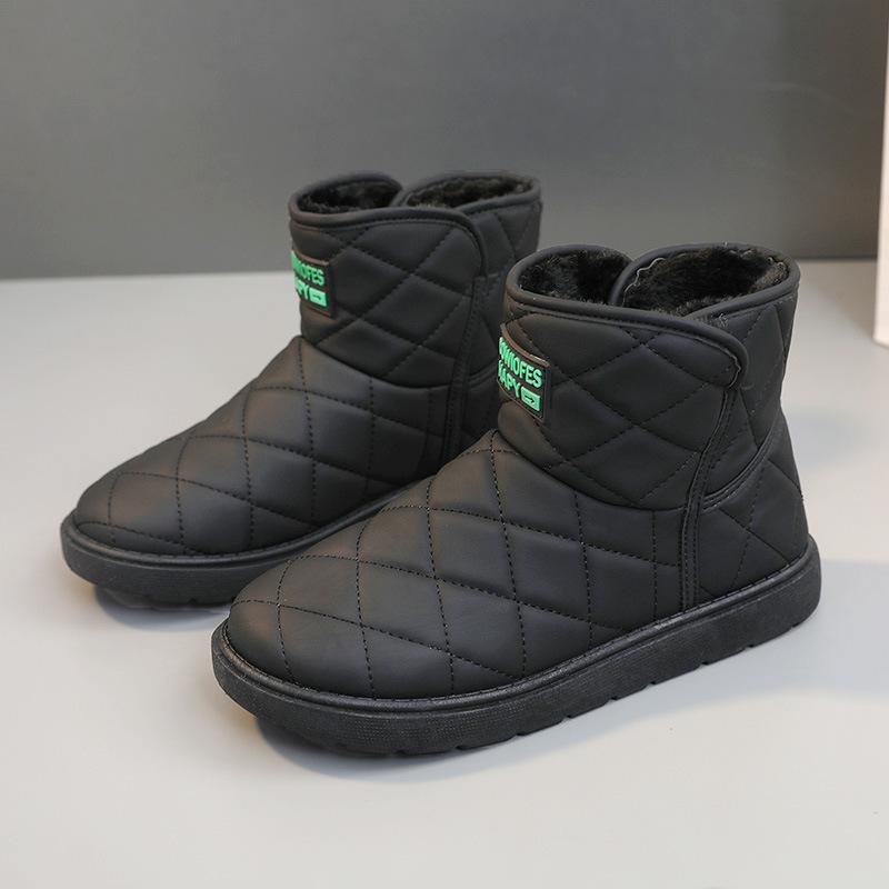 2025 Woman Snow Boots Slip-on Plush Warm Simple Women Cottom Shoes Outdoor Non Slip Waterproof Works Shoes Ankle Boots Versatile