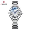 CHENXI 039 Men's and Women's Couple Quartz Watch Luxury Top Brand Waterproof Stainless Steel Strap Silver Date Couple Watch Gift