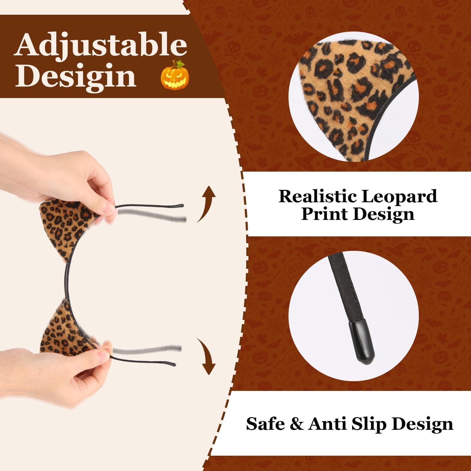 Повязка на голову с ушками леопарда — фото 2