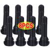 TR414 Tubeless Car Wheel Tire Valve Stems with Dust Caps Black Rubber Caps Tyre Rubber Valves with 20/4 Sets Stems Accessories